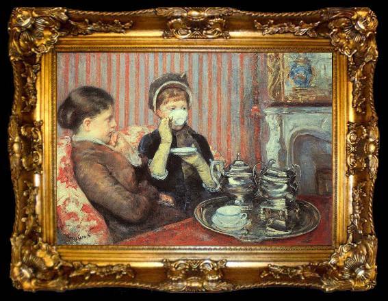 framed  Mary Cassatt Tea by Mary Cassatt, ta009-2